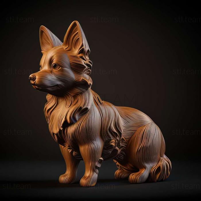 3D model Danish Swedish farm dog (STL)